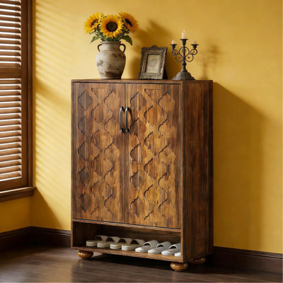 Natural Style Shoe Cabinet,Storage Cabinet