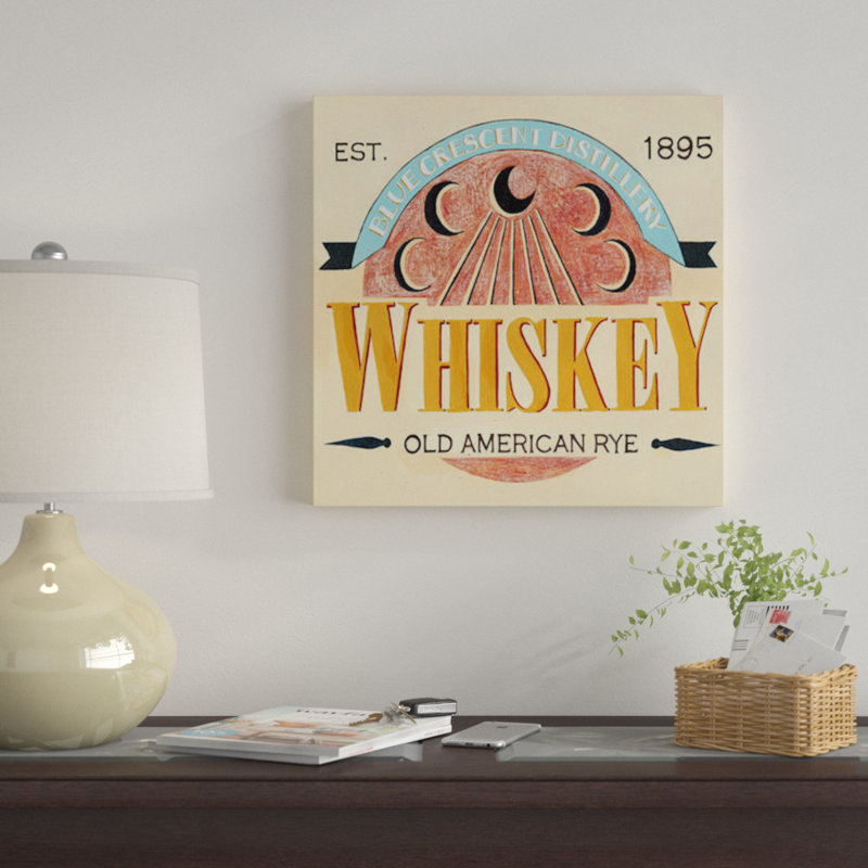 « rétro, étiquette à liqueur iii », affiche rétro sur toile, H 26 po x l 26 po x P 1,5 po, Toile tendue, Pas de tapis