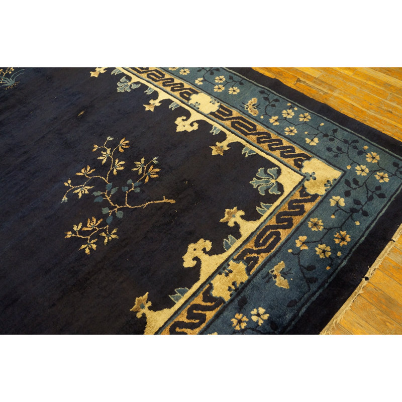 Antique Peking Large Room Size Wool Blue Navy Rug