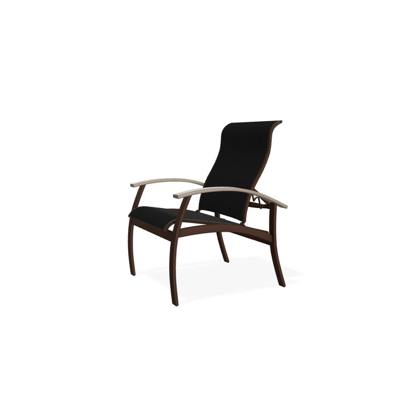 Chaise de patio Askar, Kona texturé, Désert, Noir 5D Sunbrella®