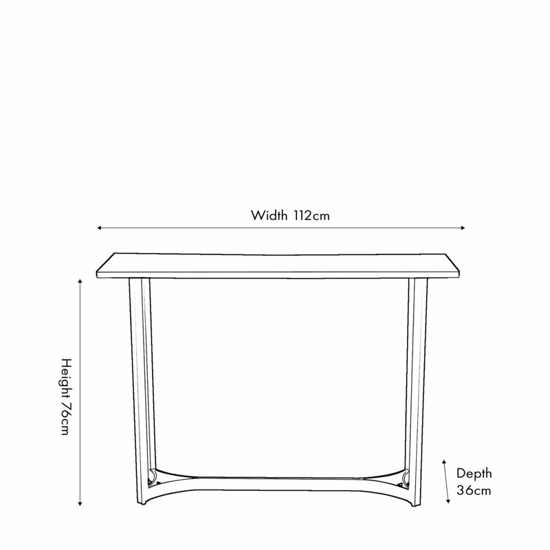 Vitiello 112cm Marble Top Console Table