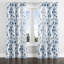 Rideaux en velours floral - 1 panneau bleu-1200011006-1200010996