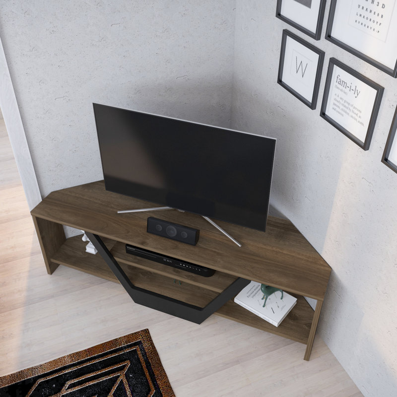 Mikula 35" Corner TV, Oud Oak/Black