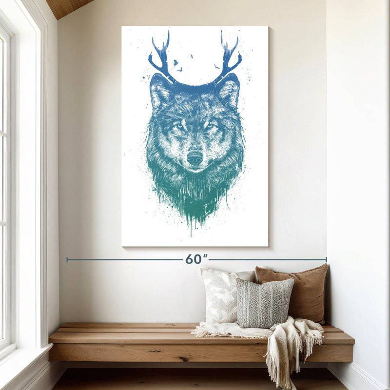 Brampt Deer Wolf, 51" H x 34" W