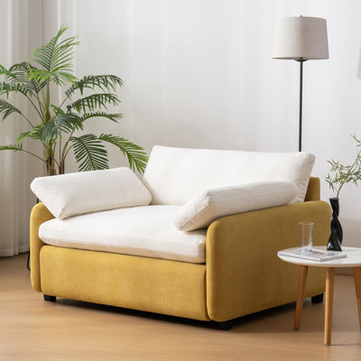 Canapé simple surdimensionné en chenille 50 * 43 ", fauteuil d'appoint large et profond, fauteuil rembourré moderne et confortable, canapé-lit avec coussins pour le salon et l’appartement
