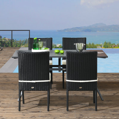 Chaise d'appoint de patio avec coussin Cambryn