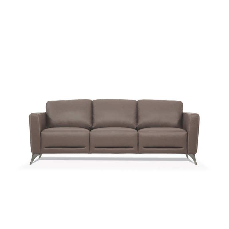 Canapé en cuir taupe Malaga (assemblé)