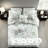Premium Polyester Bedding Sets Full Queen, Sage Floral Ruffle for Home