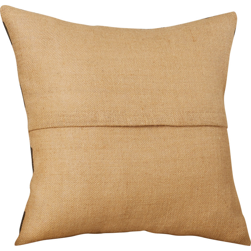 Quatrefoil Jute / Sisal Reversible Throw Pillow