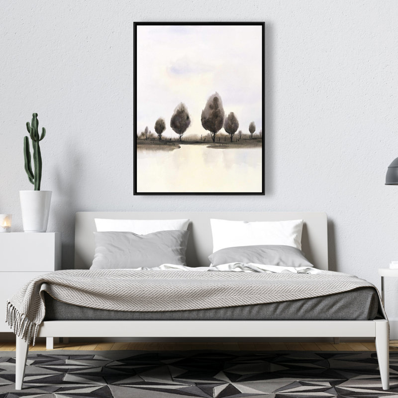 Paysage abstrait d'arbres, reproduction sur toile