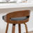 Modern Swivel Upholstered Counter Stool With 360° Swivel, Barrel Seat & Curved Backrest-120155854-120155852