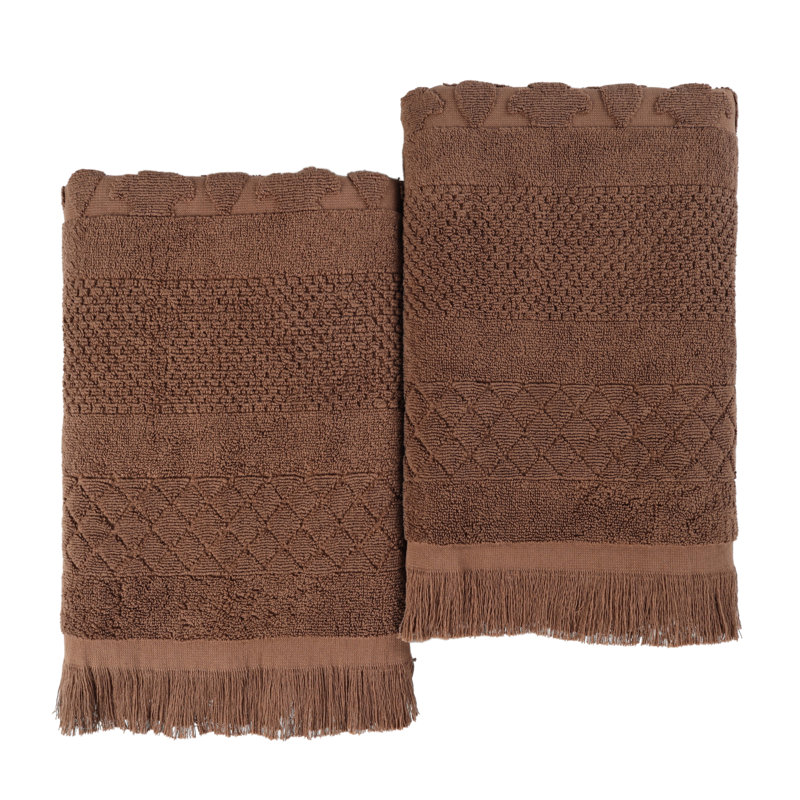 Ensemble de 2 draps de bain en coton Blue Nile Mills, Chocolat
