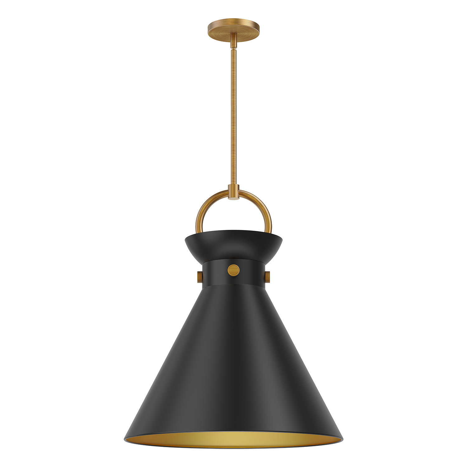 Tiney 1 - Light Pendant, 21.75" H x 18" W x 18" D, Black