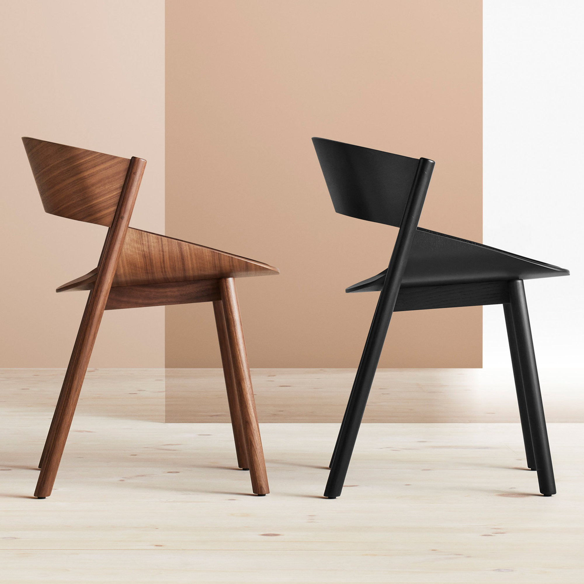 Port Dining Chair, Black on Ash