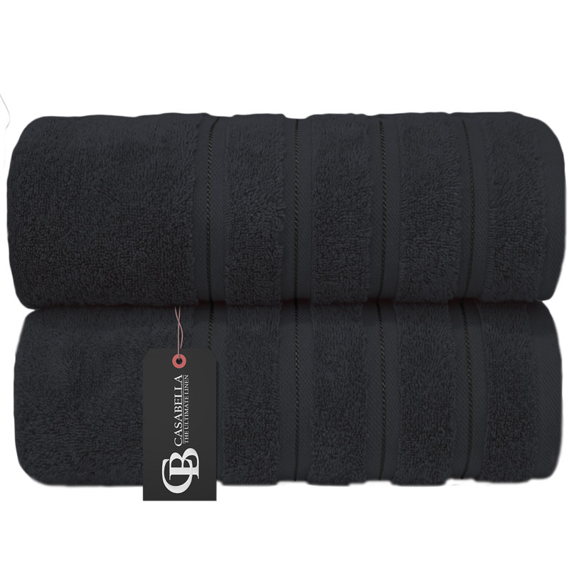 Casabella Luxury Jumbo Bath Sheet, Black
