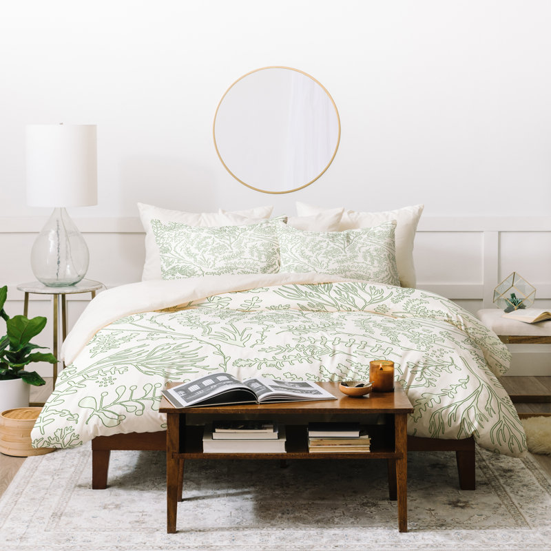  Housse de couette simple Herbs and Ferns, Housse de couette pour très grand lit et 2 très , luxe