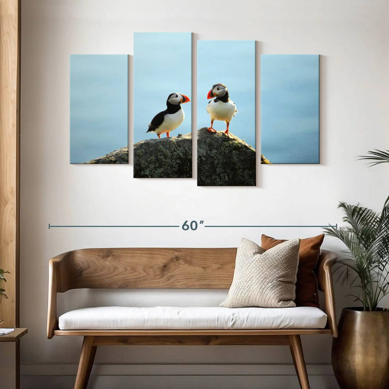 Brampt Puffin Birds, 32'' H x 52'' W