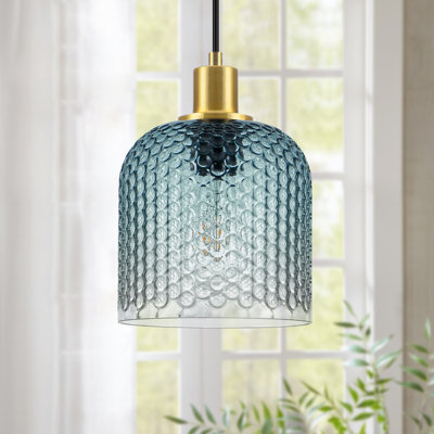 1-Light Modern Industrial Pendant Light, 7.08"W