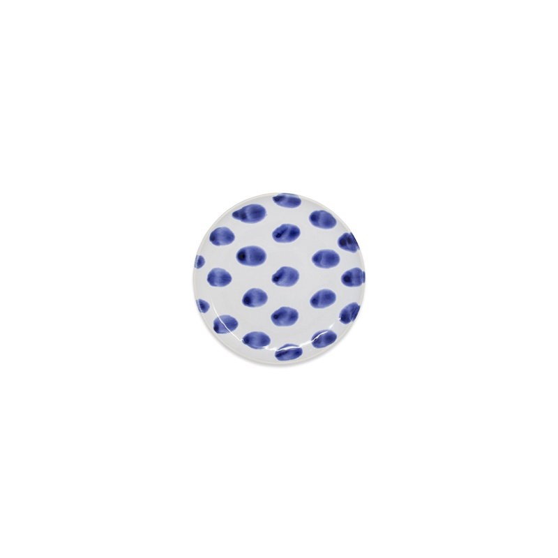 Handcrafted Blue and White Ceramic Appetizer Plates Set