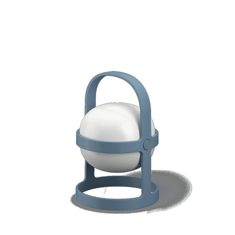 Soft Spot Solar Circular Wheat, Sky Blue, 7.3" H x 4.7" W x 4.7" D