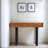 Solid Wood Entryway Table With Storage,Narrow Console Table With Fluted Design & Metal Legs, Functional Sofa Table For Hallway-1988846400