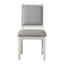 Chaise d'appoint Amonti en blanc vieilli