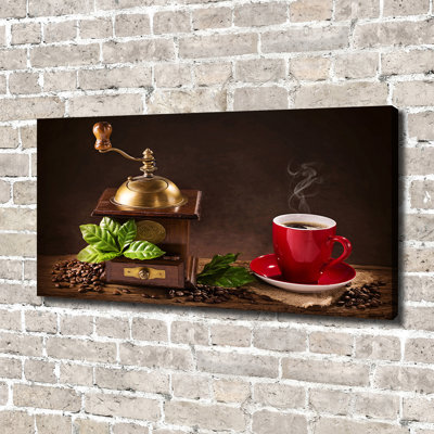 Coffee And Grinder - Wrapped Canvas Print