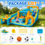 Jeu gonflable ECLIFE 13,8 pi x 16,9 pi avec glissade d'eau et souffleur d'air