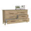 Commode double 6 tiroirs Hms, quatre pieds, plateau supérieur