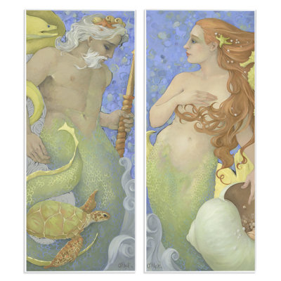 The Gate Keepers Pair 2pc Wall Plaque Set, design by Christina P. Wyatt
