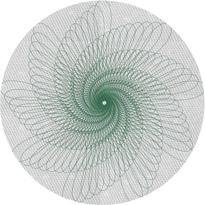 Tapis de zone verte à motif, Rond 8 pi