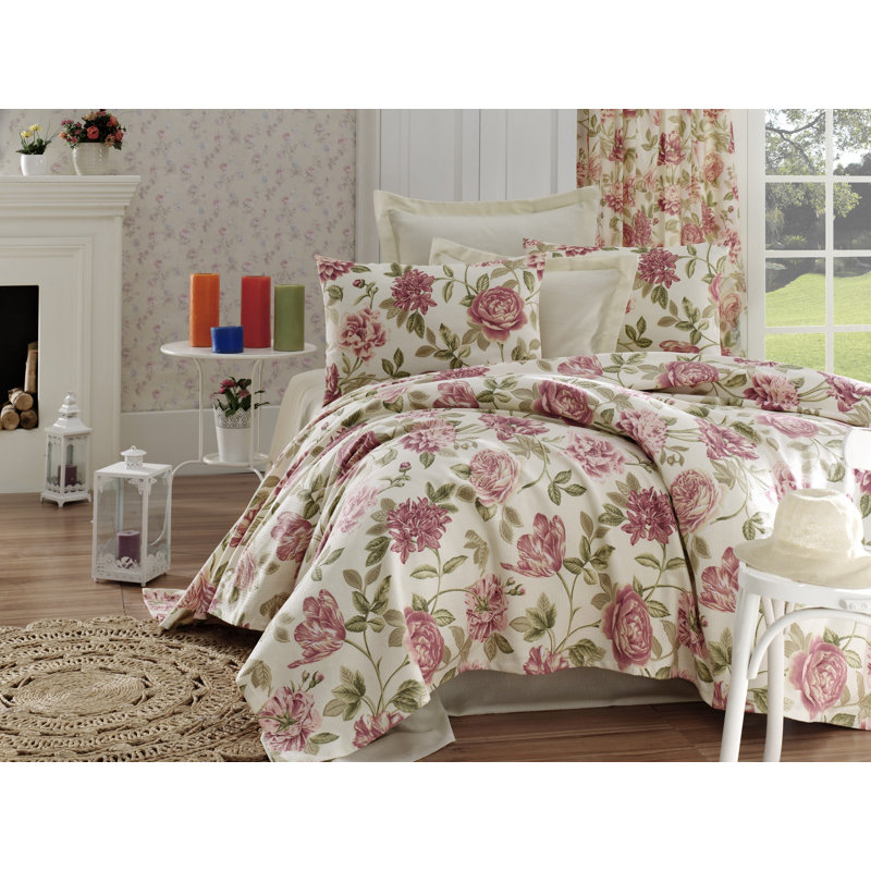 Premium Single Pique Set, 100% Cotton, Pink | Includes 63 x 93 Pique, 63 x 94 Flat Sheet, 20 x 28 Pillowcase | 280 GSM, 142 Thread Count, Machine Washable | Soft, Durable, Perfect for Cozy Bedrooms