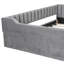 Lit de jour rembourré gris avec rangement latéral - ajoute une touche d'élégance. Aucun sommier requis-734026655
