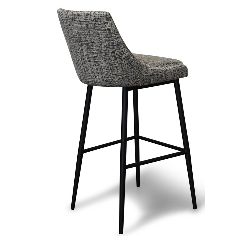 Charlz Bar Stool, Gray, Counter Stool (26” Seat Height)