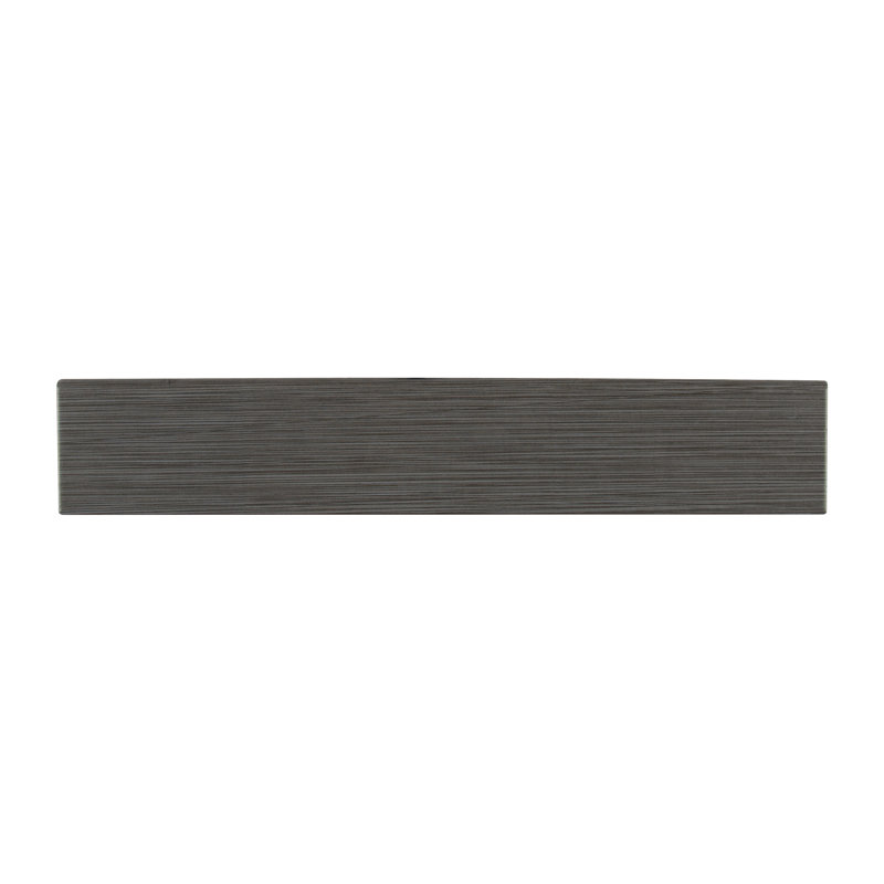 Carreau de faïence en porcelaine mat 3 po x 18 po Discovery, Gris anthracite urbain