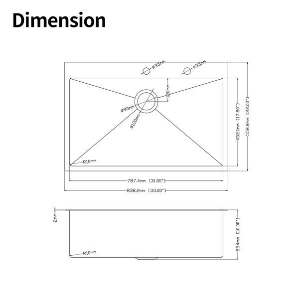Dimensions du produit