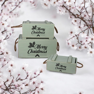 Annalin 3 Piece Handmade Wooden Decorative Box Set