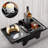 2 In 1 Sofa Armrest Table With Sliding And Removable Double Cup Holder - Foldable Sofa Armchair Storage Box