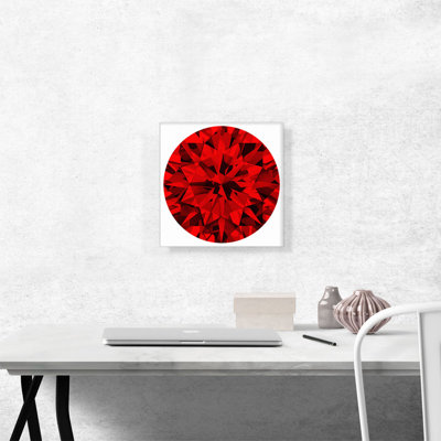 " Red Round Brilliant Cut Diamond Jewel "