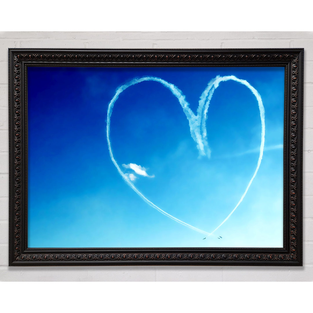 Love Heart Skies - Einzelne Bilderrahmen Kunstdrucke