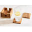 Bester Agate Ceramic Jute Leather Crystal Square Round 4 Piece Coaster Set with Holder Set