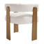Chaise de salle à manger Modern Farmhouse - Base de trépied en bois massif avec pieds réglables - Siège rembourré et dossier ouvert - Hauteur 19,25 po-613897587