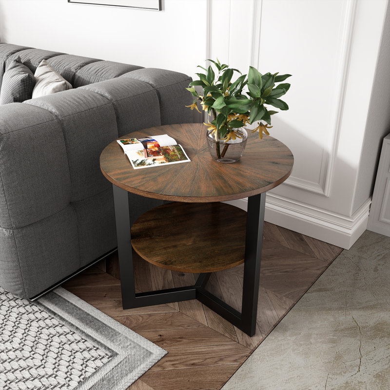 Hoyleton Frame End Table, Rustic Brown