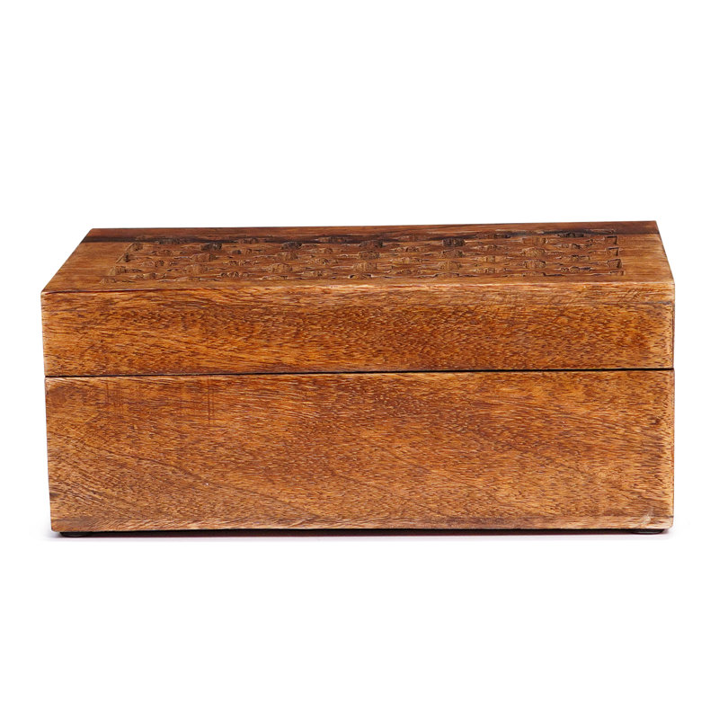 Boîte décorative Ezekiel, Brun, H 3,5 po x l 9 po x P 6 po