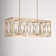 Metal Distressed Caged Rectangular 8 Light Room Chandelier with Link Style Chain