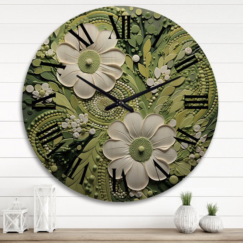 Horloge murale en bois massif Yussra, Très grand