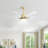 66 Inch Low Profile ABS Ceiling Fan With Dimmable Lights And Smart Remote Control 6 Speed Reversible Noiseless DC Motor For Indoor