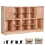 Armoire de rangement à casiers avec 2 portes, cubes de rangement avec 2 fixations anti-basculement, 4 roulettes et 2 boîtes pour la maison, l'école et la maternelle