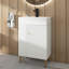 Meuble-lavabo simple autoportant de 22 po avec lavabo et rangement latéral