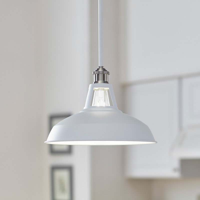 Sigala 1 - Light Single Pendant, White, 15" H x 12" W x 12" D